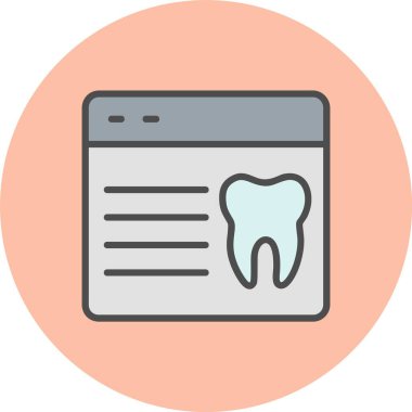 Diş Hizmeti Satırı Doldurulmuş Çember Simgesi