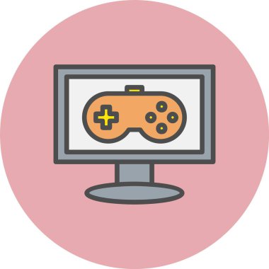 Oyun Denetleyici Satırı Dolu Çember Simgesi