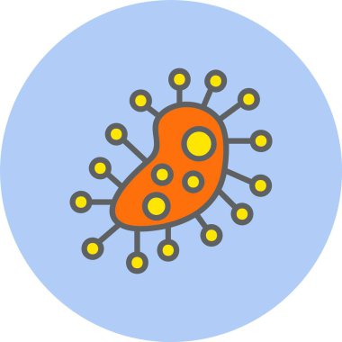 Bakteri Satırı Dolu Çember Simgesi