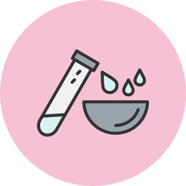 Deney Satırı Dolu Çember Simgesi