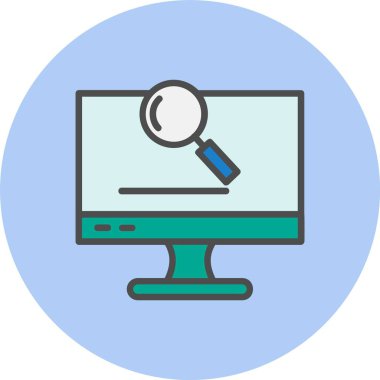 Arama Satırı Dolu Çember Simgesi