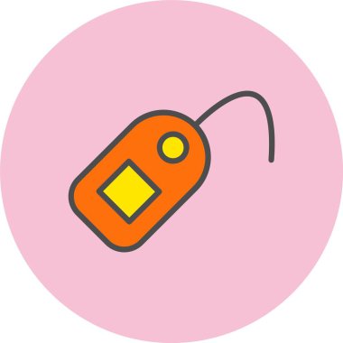 Etiket Satırı Dolu Çember Simgesi