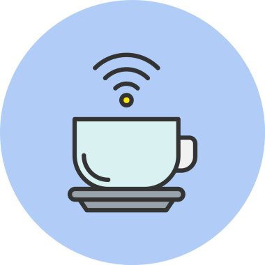 Wifi Satırı Dolu Çember Simgesi