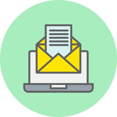 E- posta İşaretleme Satırı Dolu Çember Simgesi