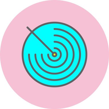 Radar Satırı Dolu Çember Simgesi