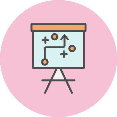 Strateji Satırı Dolu Çember Simgesi