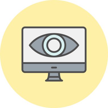 Göz Satırı Dolu Çember Simgesi