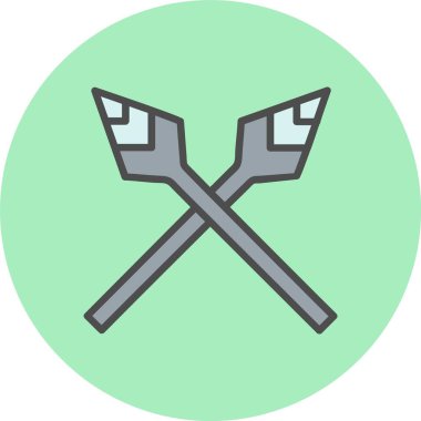 Lance Satırı Dolu Çember Simgesi