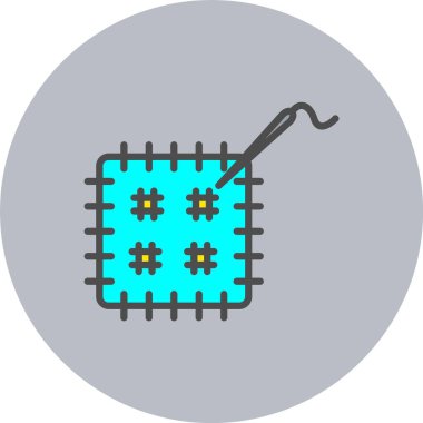 Yama Satırı Dolu Çember Simgesi