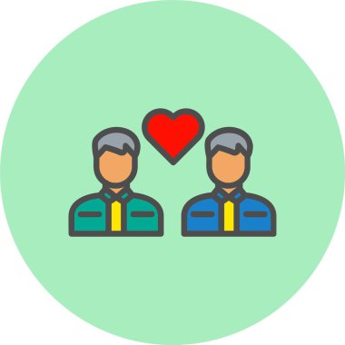 İlişki Satırı Dolu Çember Simgesi