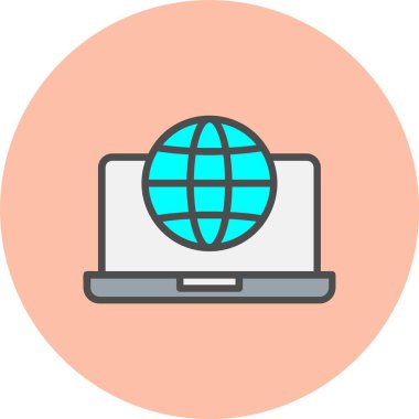 Dünya Geneli Satır Dolu Çember Simgesi