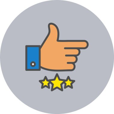 Beğeni Satırı Dolu Çember Simgesi