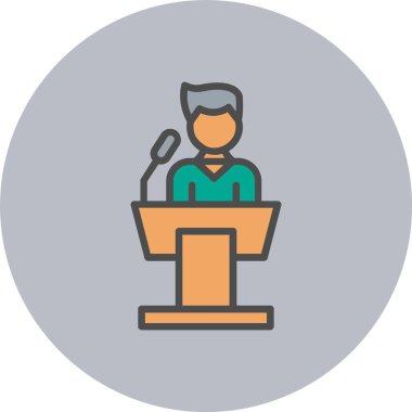 Konuşma Satırı Dolu Çember Simgesi