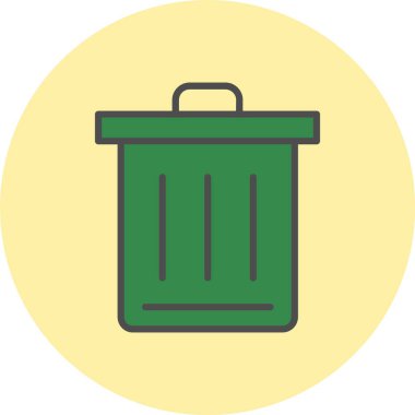 Çöp Satırı Dolu Çember Simgesi