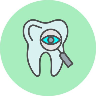 Diş Hattının Dolu Çember Simgesi