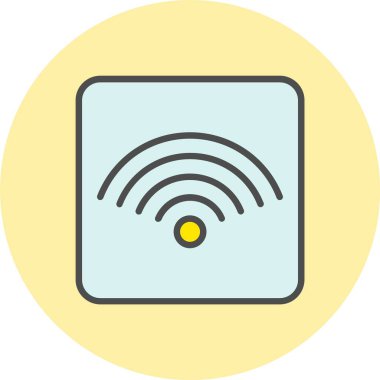 Wifi Satırı Dolu Çember Simgesi