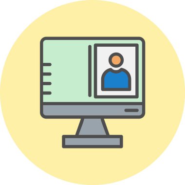 Hesap Satırı Dolu Çember Simgesi