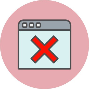 Çizgi İçi Dolu Çember Simgesi