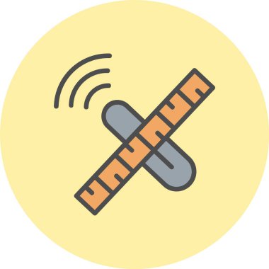 Uydu Satırı Dolu Çember Simgesi