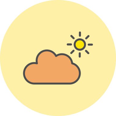 Sunny Line Dolu Çember Simgesi