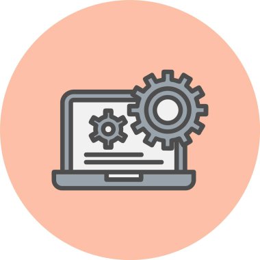 İş Satırı Dolu Çember Simgesi