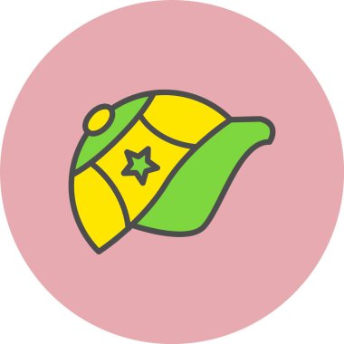 Cap Satırı Dolu Çember Simgesi