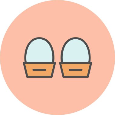 Yumurta Satırı Dolu Çember Simgesi