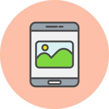 Galeri Satırı Dolu Çember Simgesi