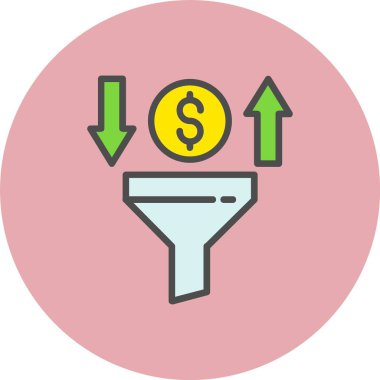 Filtre Satırı Dolu Çember Simgesi