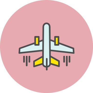 Uçuş Satırı Dolu Çember Simgesi