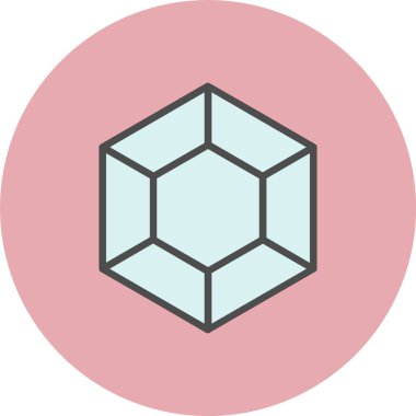 Mücevher Satırı Dolu Çember Simgesi