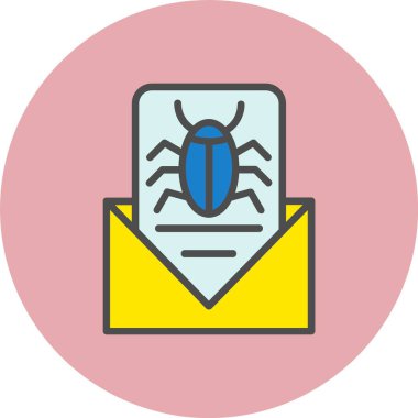 Çöp Posta Satırı Dolu Çember Simgesi