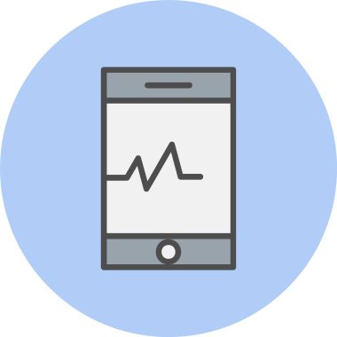 Cep Telefonu Satırı Dolu Çember Simgesi