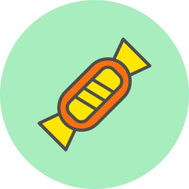 Şeker Satırı Dolu Çember Simgesi