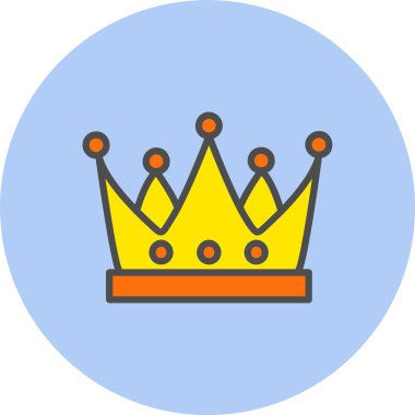 Crown Satırı Dolu Çember Simgesi