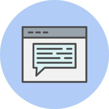 İleti Satırı Dolu Çember Simgesi