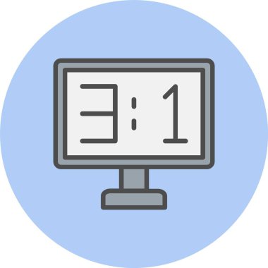 Puan Tablosu Satırı Dolu Çember Simgesi