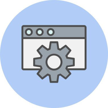 Web Ayarlama Satırı Dolu Çember Simgesi