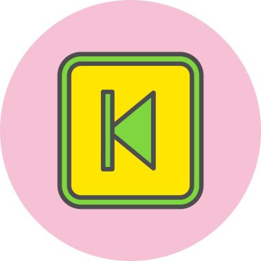 Arka Satır Dolu Çember Simgesi