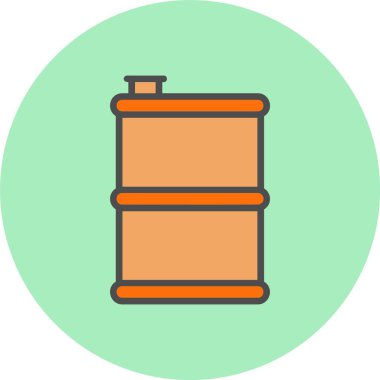 Varil Satırı Dolu Çember Simgesi