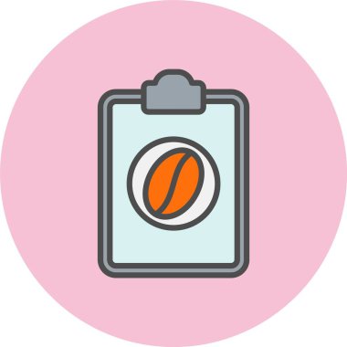 Kahve Menüsü Satırı Dolu Çember Simgesi