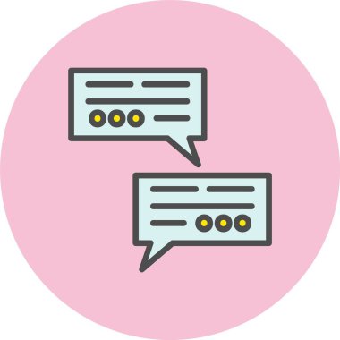 İleti Satırı Dolu Çember Simgesi