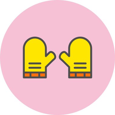 Fırın Mitt Hattı Dolu Çember Simgesi