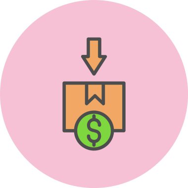 Paket Satırı Dolu Çember Simgesi