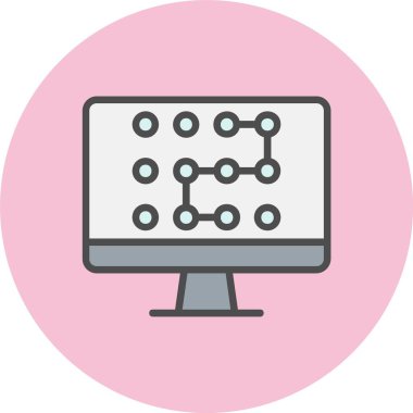 Kalıp Satırı Dolu Çember Simgesi