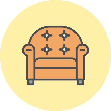 Kanepe Satırı Dolu Çember Simgesi