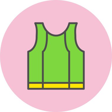 Undershirt Satırı Dolu Çember Simgesi