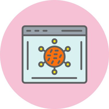 Virüs Satırı Dolu Çember Simgesi