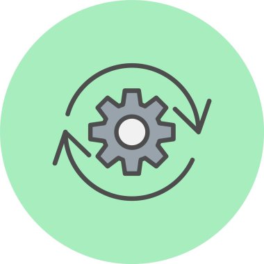 Yedekleme Satırı Dolu Çember Simgesi