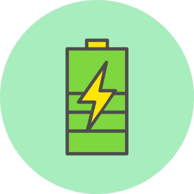 Hücre Satırı Dolu Çember Simgesi